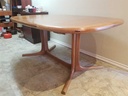 Dyrlund Teak Oval Dining Table w/2 Leaves