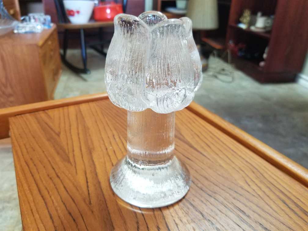 Kosta Boda Sweden Rosebud Tall Votive Holder by Mats Jonasson