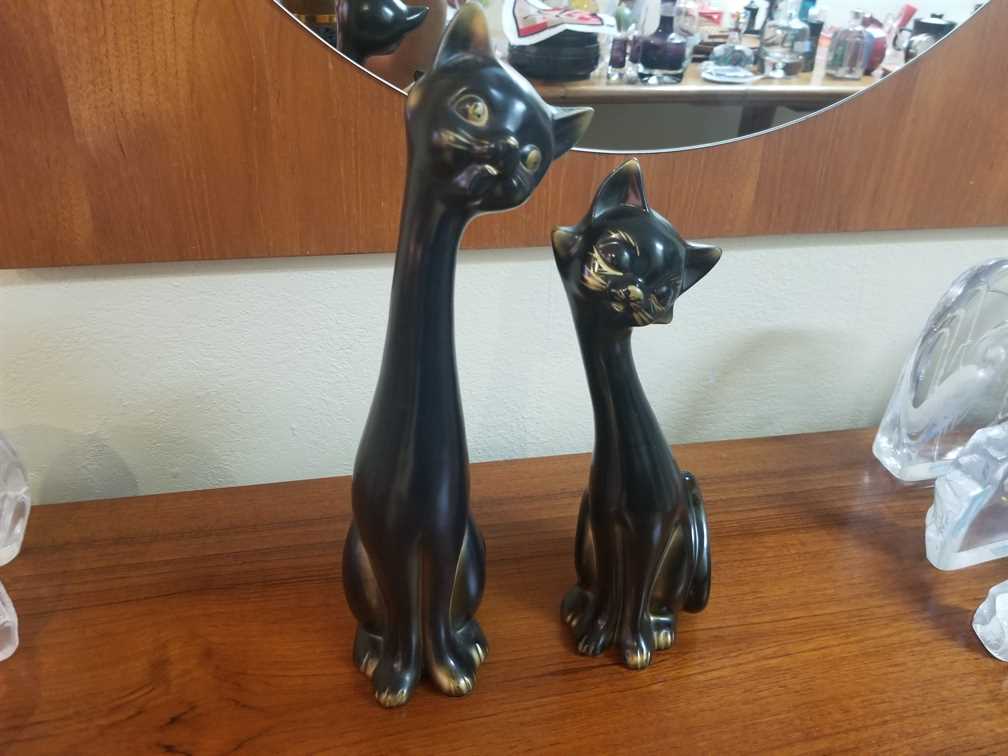 Pair of Ceramic Siamese Cats MIJ