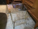 Brass and Glass Side Table