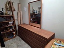 Design Furn. MFG Canada Teak 12 Drawer Lowboy dresser w/mirror