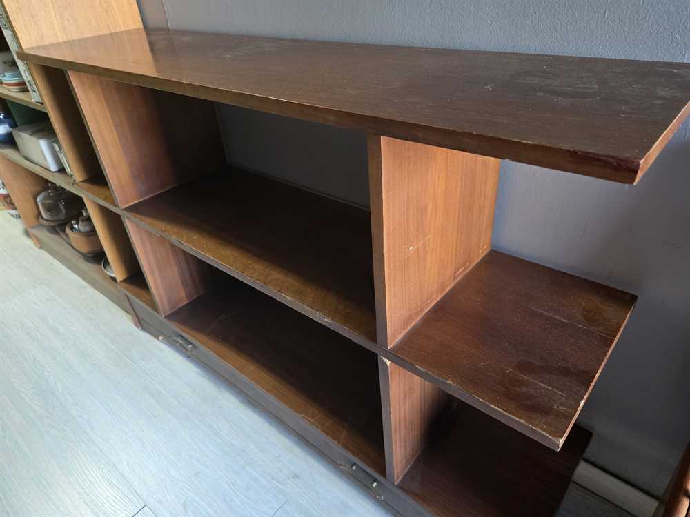 Walnut Laminate Room Divider / Bookshelf / Display Cabinet