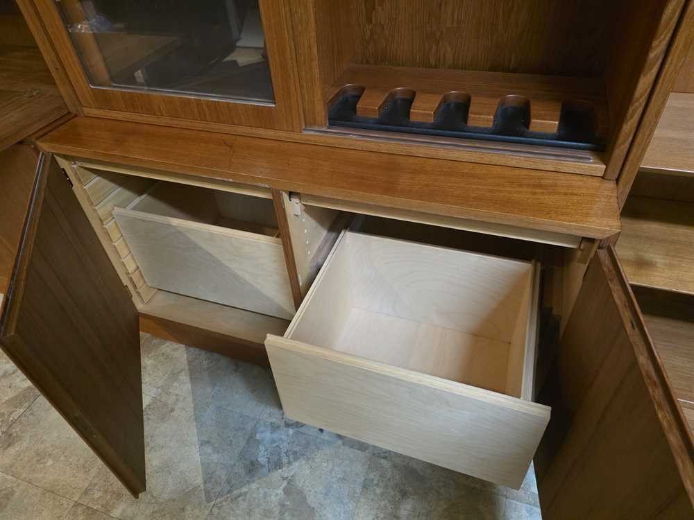 Poul Hundevad 3 Piece (5 Section) Teak Wall unit w/ Guncase