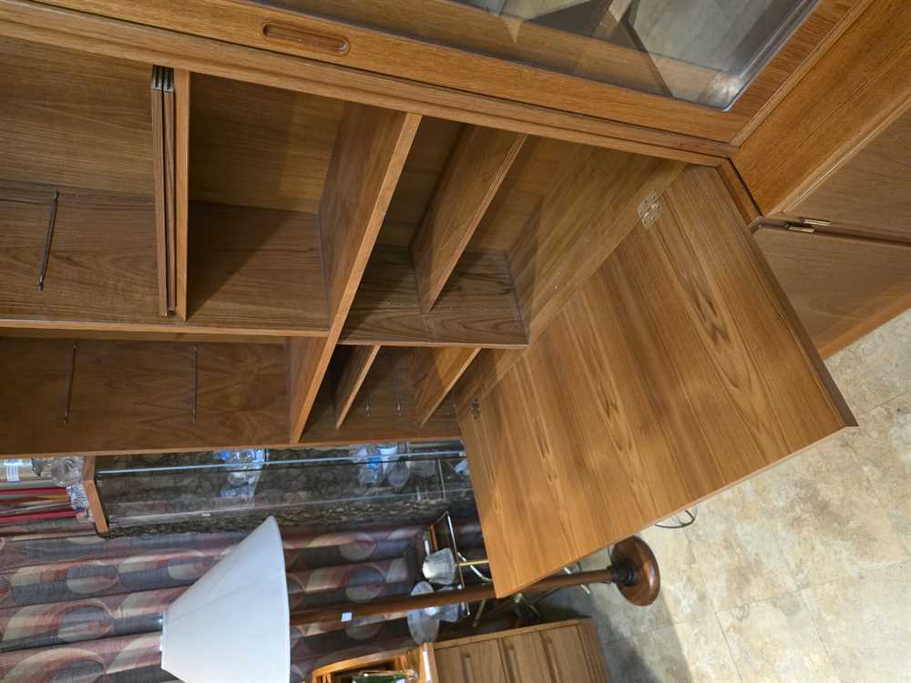 Poul Hundevad 3 Piece (5 Section) Teak Wall unit w/ Guncase