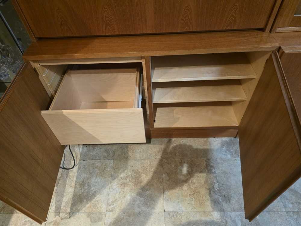 Poul Hundevad 3 Piece (5 Section) Teak Wall unit w/ Guncase