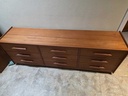 Design Furn. MFG Canada Teak 9 Drawer Lowboy Dresser