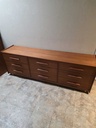 Design Furn. MFG Canada Teak 9 Drawer Lowboy Dresser