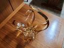 Amber Chalet Glass Basket / Centerpiece