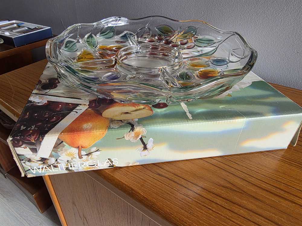 Waltherglas Germany Crystal Fruit Platter w/box