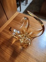 Amber Chalet Glass Basket / Centerpiece