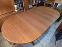 H. Sigh and Søns Møbelfabrik Round/Oval Teak Dining Table w/ 2 leaves