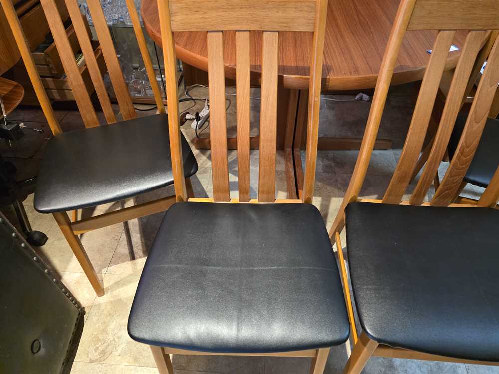 Set of 4 Danish Teak Highback Dining Chairs