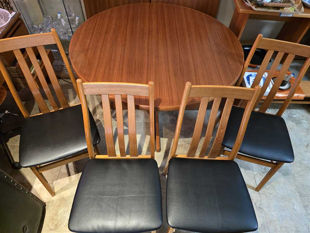 Set of 4 Danish Teak Highback Dining Chairs