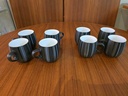 Set of 4 Denby Jet Stripe Coffee Mugs