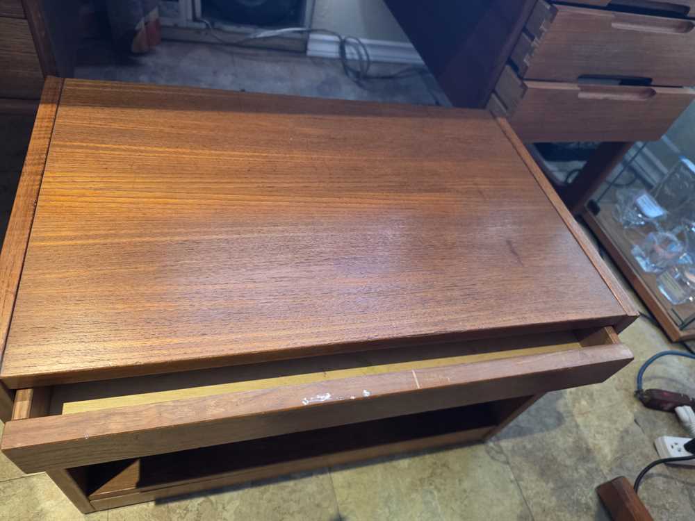 Teak Nightstand w/ One Drawer