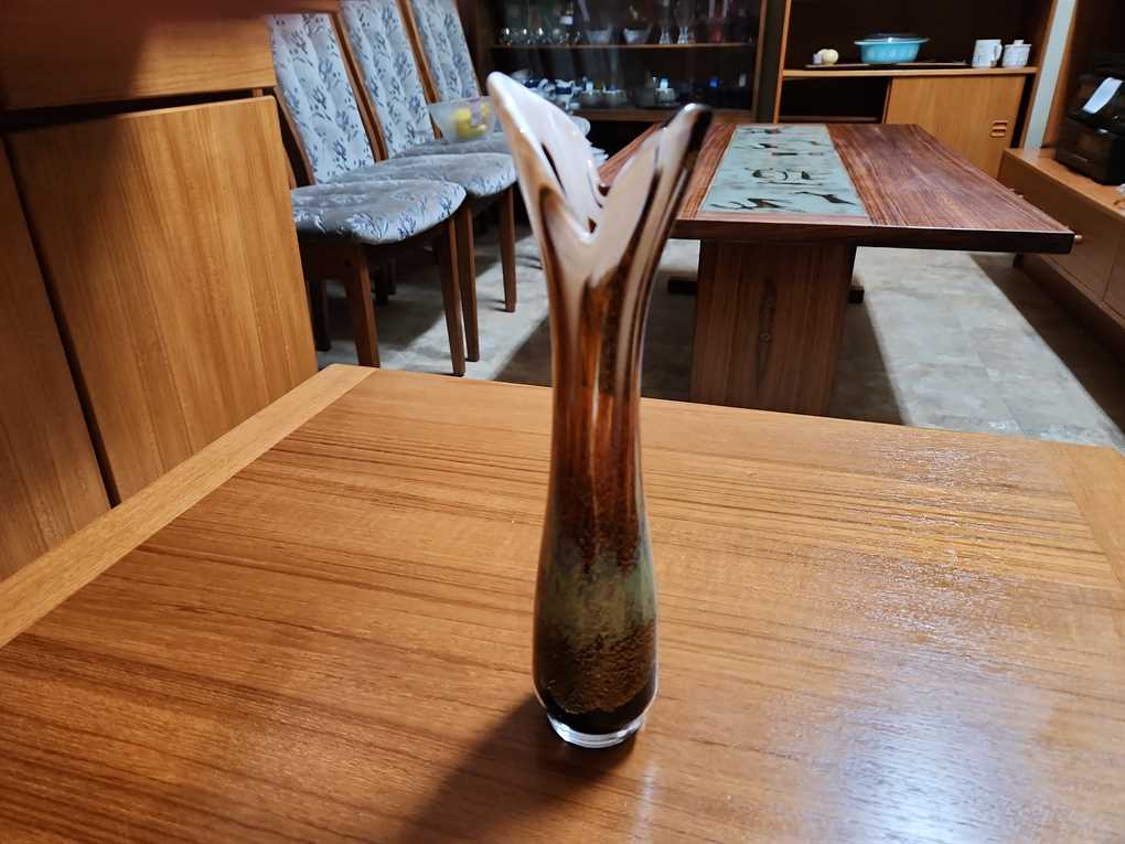 Colorful Swung Type Vase - Signed by Artist