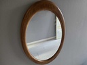 1970's Walnut Oval Wall Mirror