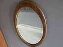 1970's Walnut Oval Wall Mirror