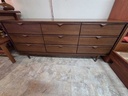 Walnut Lowboy 9 Drawer Dresser by Victoriaville