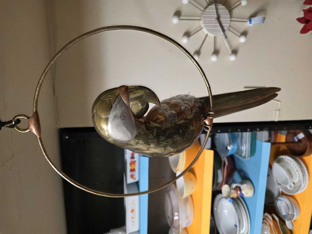 Sergio Bustamante Large Brass & Copper Parrot