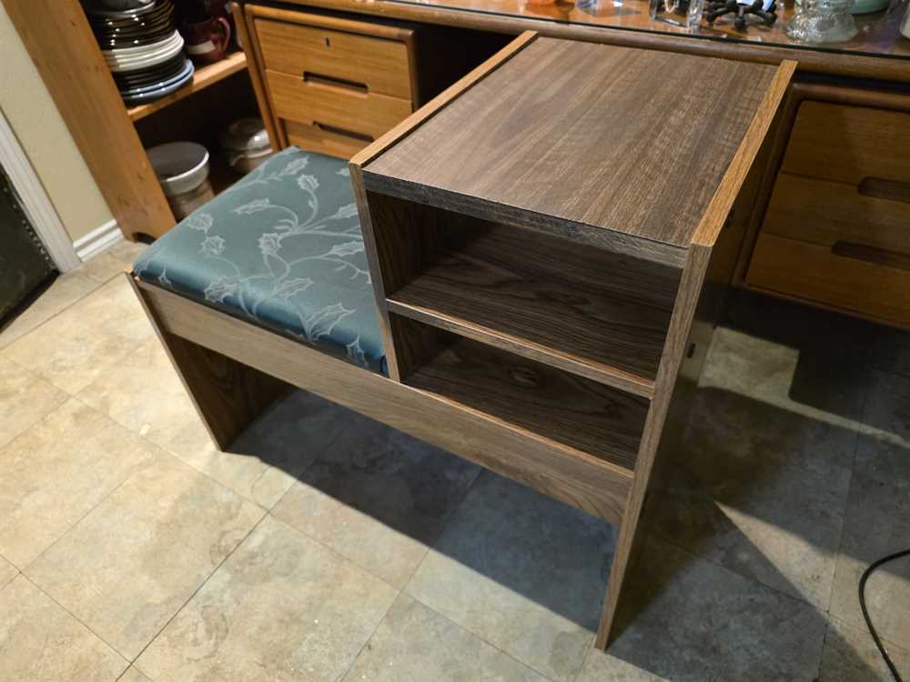 Walnut Finish Telephone Table