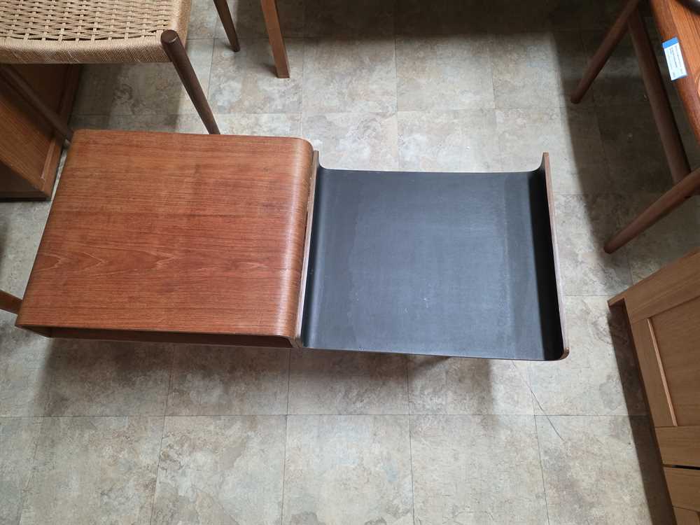 Danish Teak Bentwood Hallway Bench