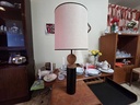 1960's Electrohome Teak and Black Lacquered Table Lamp