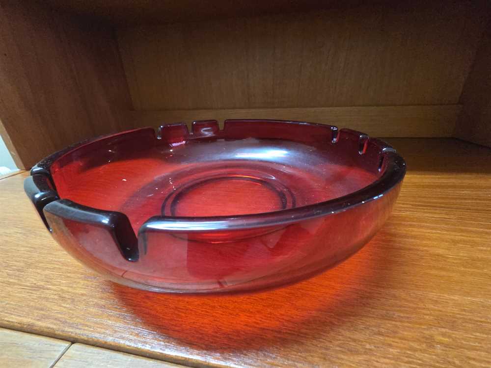Viking Glass Ruby Red 10" Ashtray