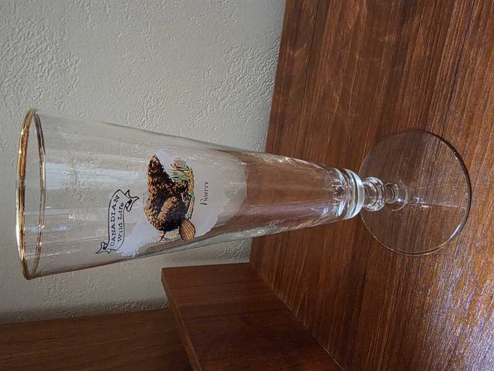 Set of 6 Libbey Canadian Wildlife Pilsner Glasses