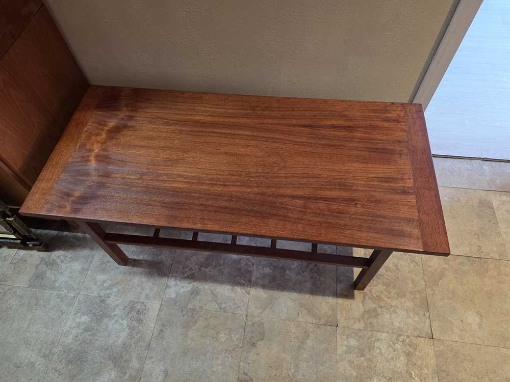 Danish Teak Coffee Table with Runged Undershelf