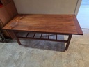 Danish Teak Coffee Table with Runged Undershelf