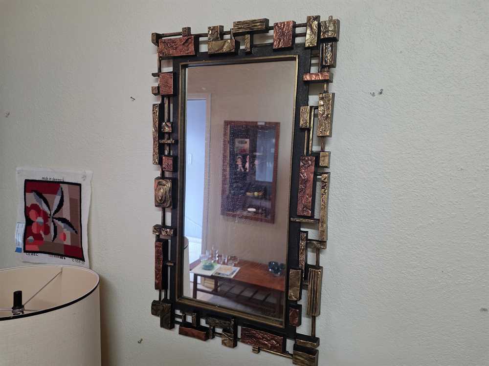 Syroco Brutalist Wall Mirror