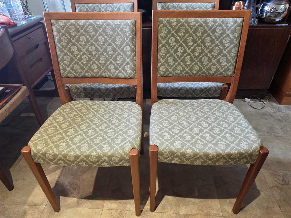 Set of 4 Svegards Markaryds Sweden Teak Dining Chairs