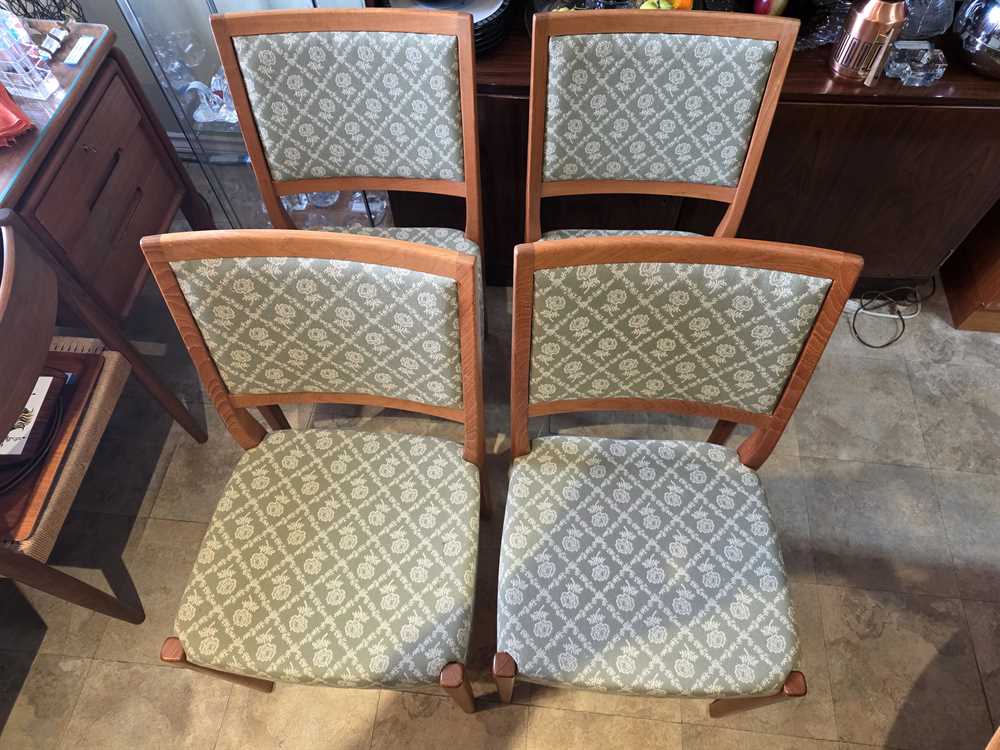 Set of 4 Svegards Markaryds Sweden Teak Dining Chairs