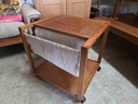 Teak Magazine Table on Casters
