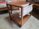 Teak Magazine Table on Casters