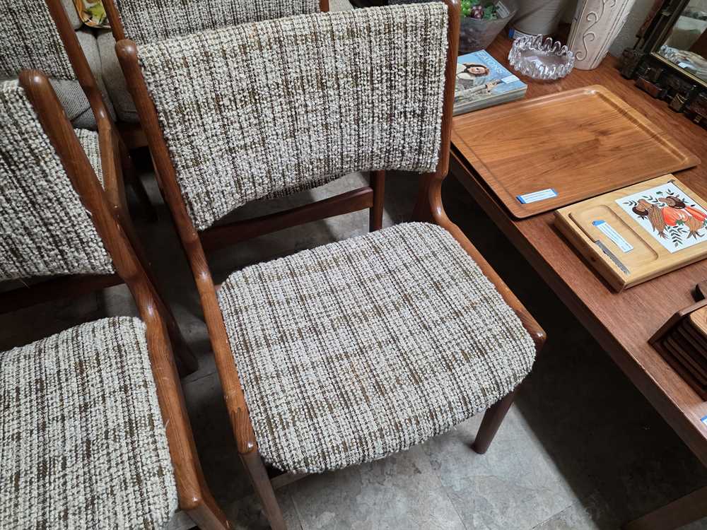 Set of 4 Uldum Mobler Teak Dining Chairs designed by Johannes Andersen