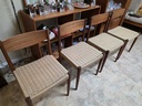 Set of 4 1960's Danish Teak & Papercord Dining Chairs by Poul Volther for Frem Rojle