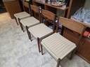 Set of 4 1960's Danish Teak & Papercord Dining Chairs by Poul Volther for Frem Rojle