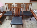 Set of Four AB Linde Nilsson Lammhult Walnut Dining Chairs