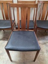 Set of Four AB Linde Nilsson Lammhult Walnut Dining Chairs