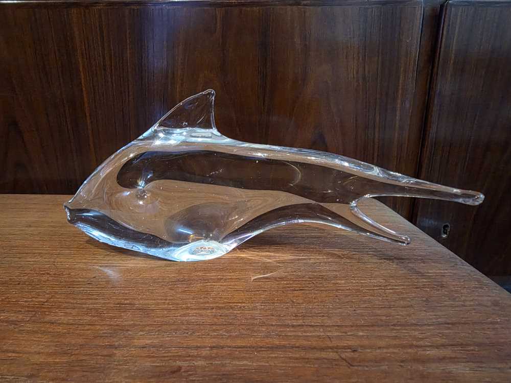 Kelonia Glass Canada Dolphin Sculpture