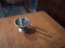Lundtofte Denmark Teak and Stainless Tea Strainer w/ holder