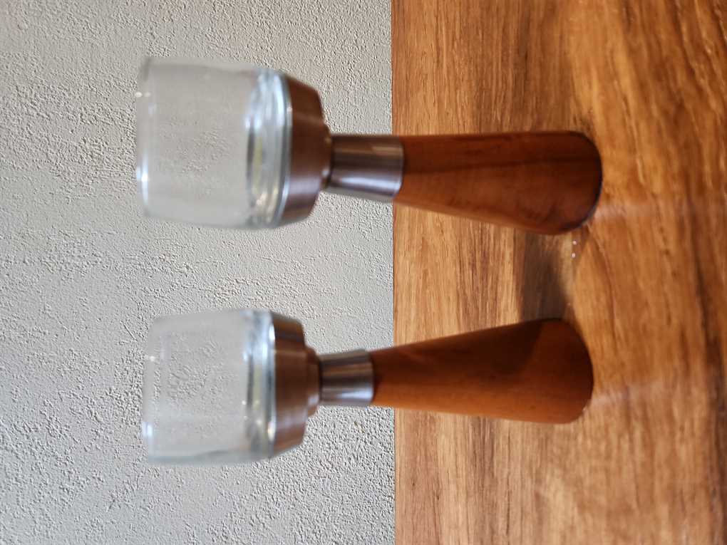 Venezia Italy Glass & Wood Votive Holder