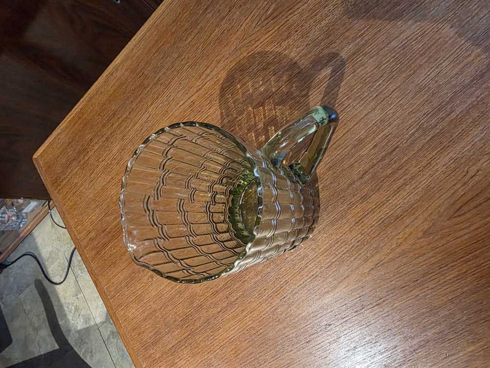 Riihimaen Lasi Jasas Avacodo Green Bamboo Pitcher by Erkkitapio Siiroinen