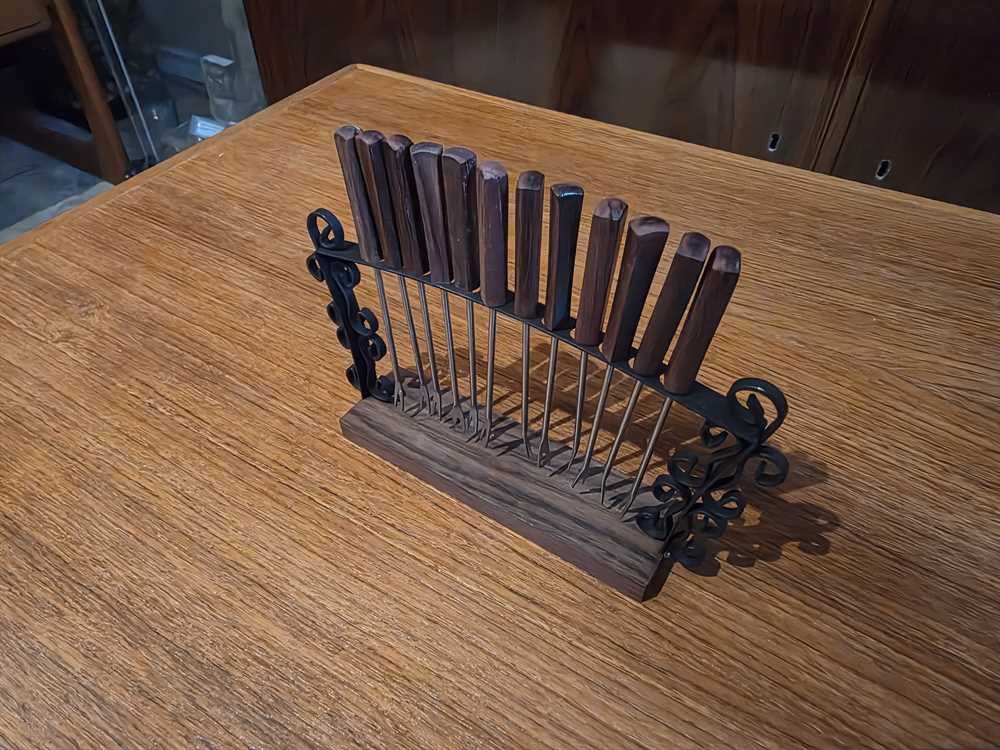 Set of Japanese Teak Fish Forks