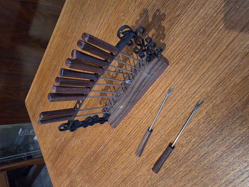 Set of Japanese Teak Fish Forks