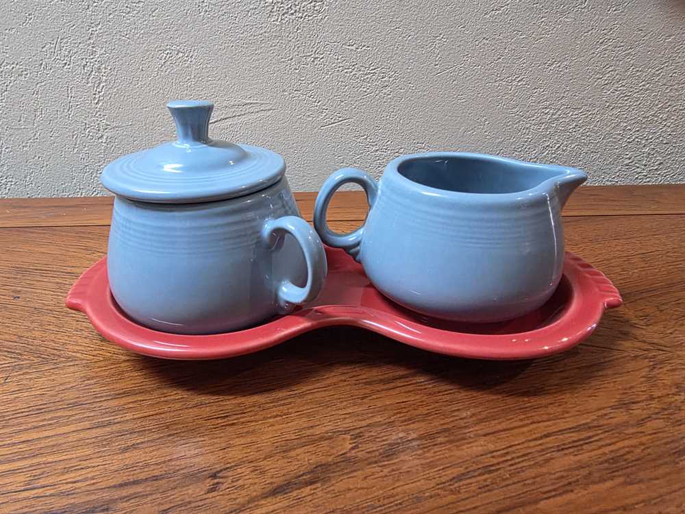 Fiestaware Cream And Sugar Set
