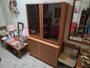 Nordic Furniture Teak Display Cabinet w/Lighting & Smoked Glass Doors