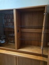 Nordic Furniture Teak Display Cabinet w/Lighting & Smoked Glass Doors